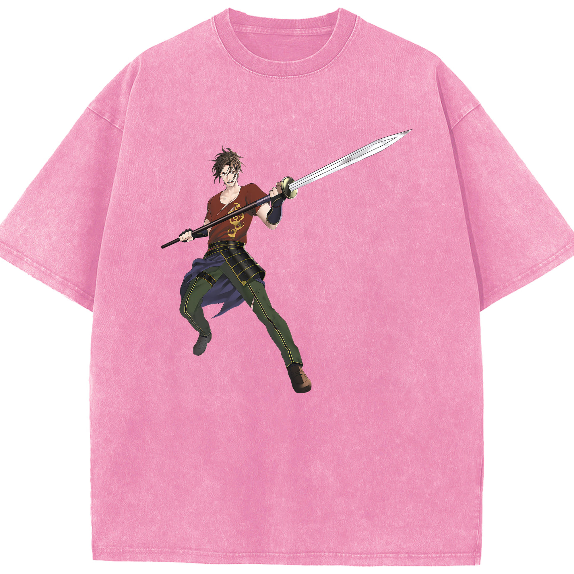 （画像用） 刀剣乱舞 Touken Ranbu 綿100% ヴィンテージ風 半袖Tシャツ（フロントプリント）